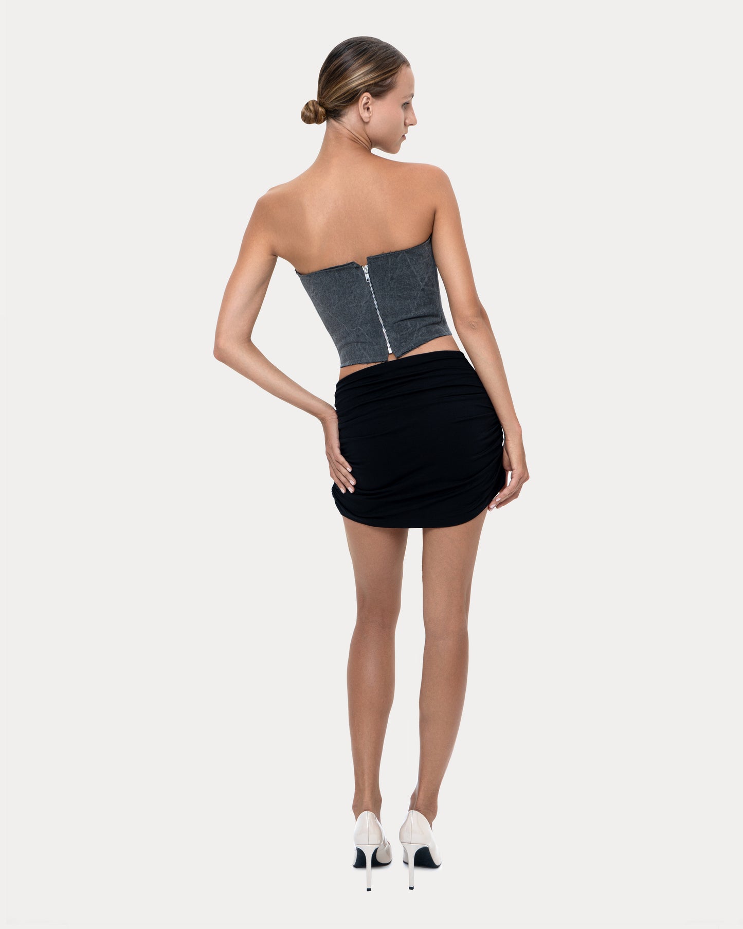 Corset "Butterfly" grey