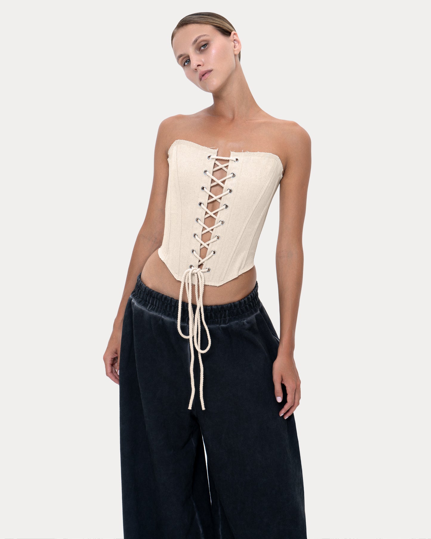 Corset "Butterfly" beige