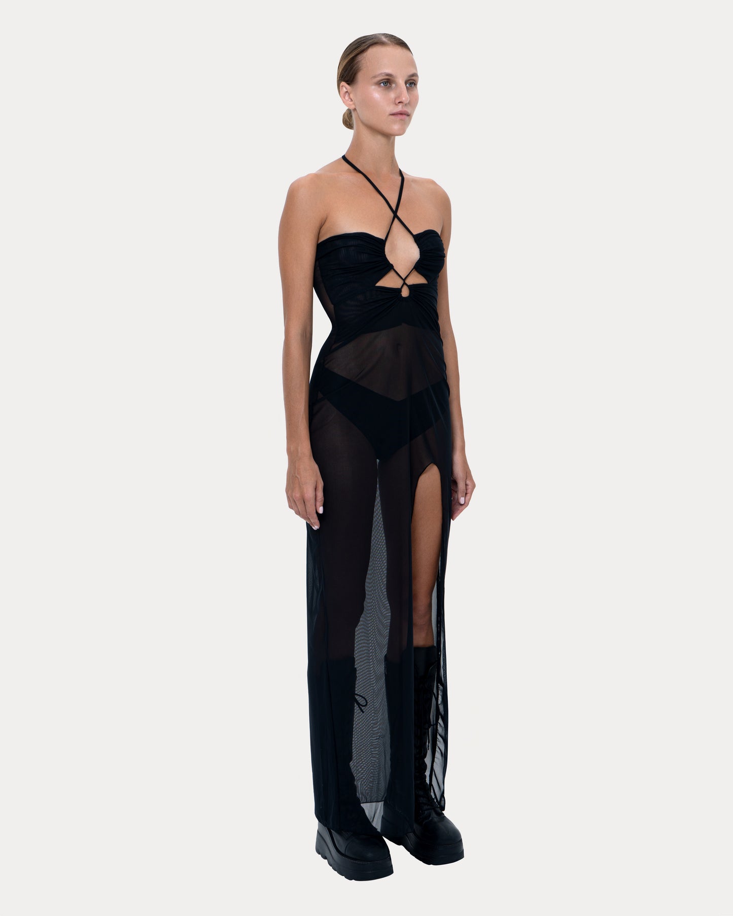 Dress "Long" black mesh