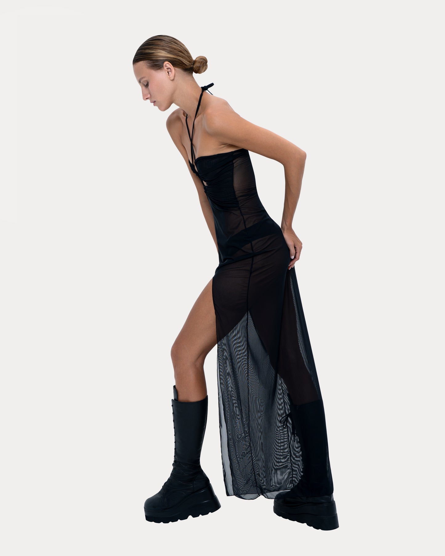 Dress "Long" black mesh