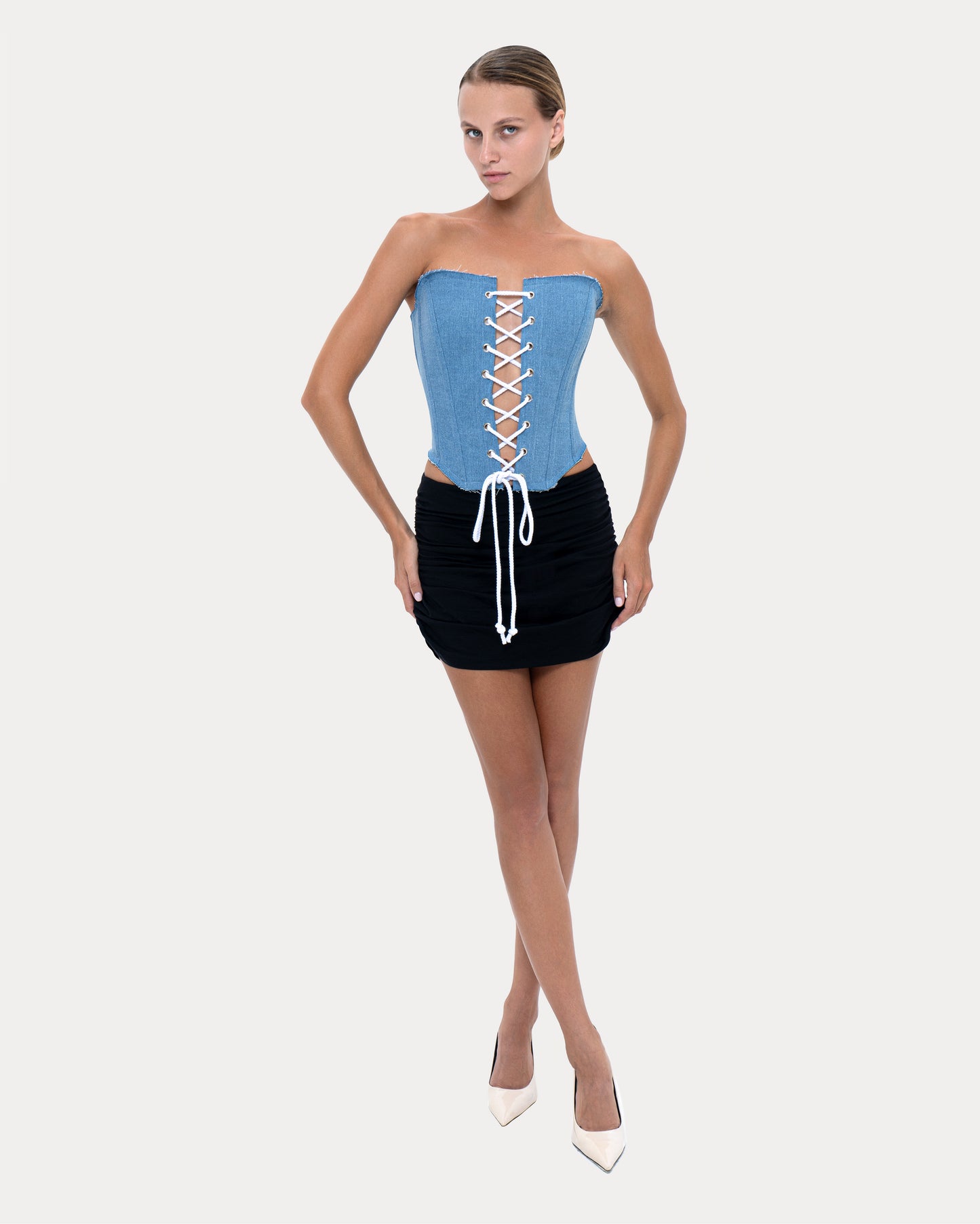Corset "Butterfly" denim