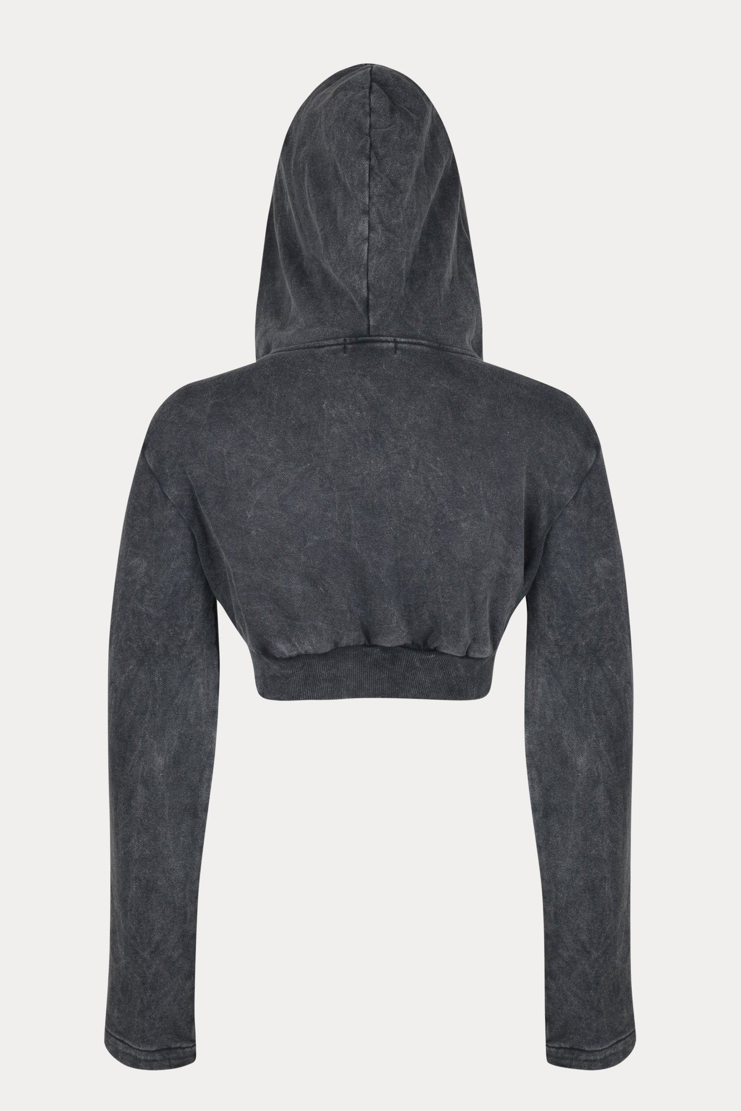 Hoodie "Crop Zip" grey stone