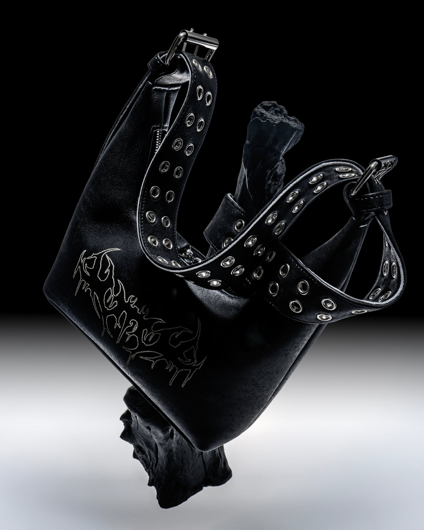 Bag "Trible" black leather