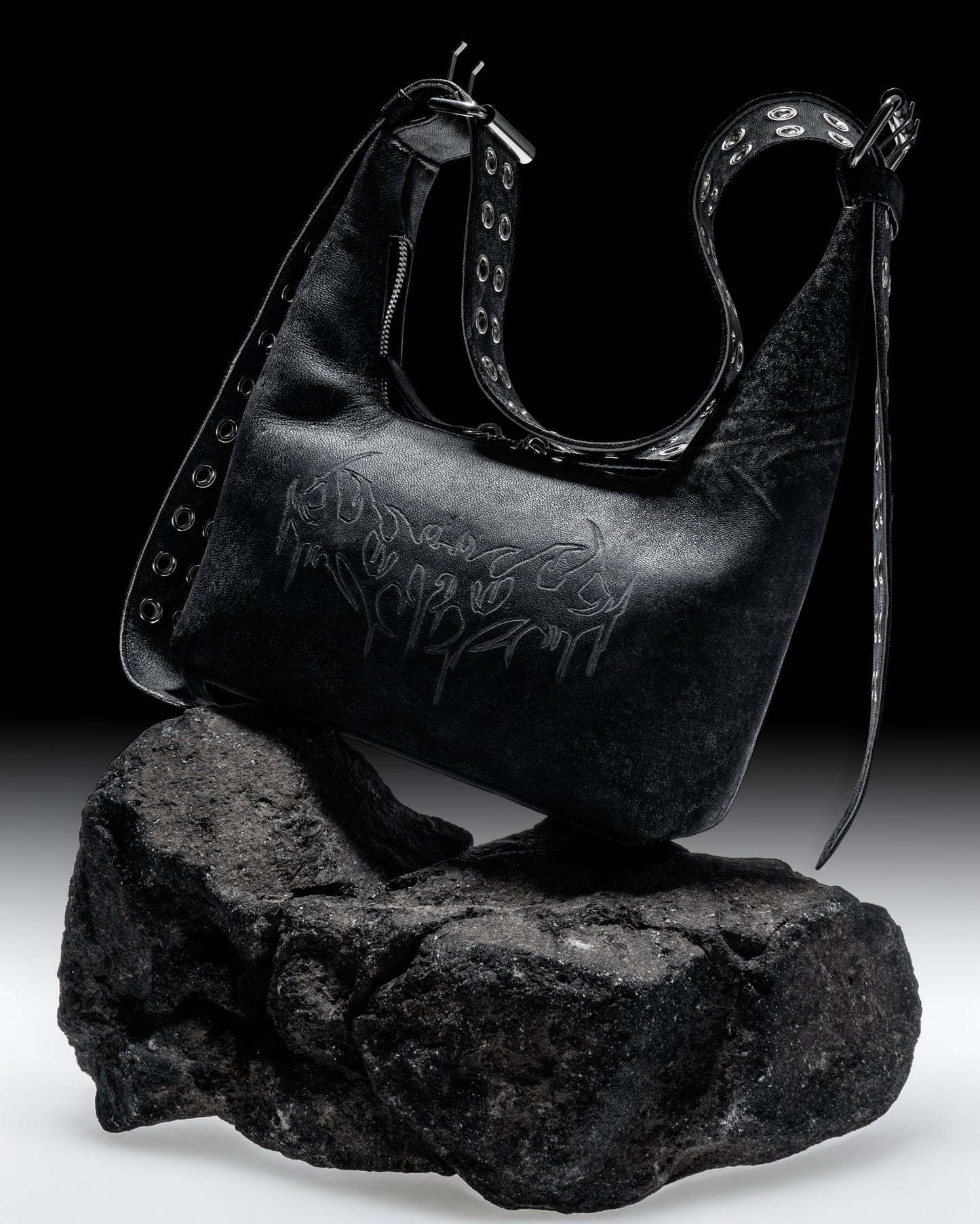 Bag "Trible" grey leather
