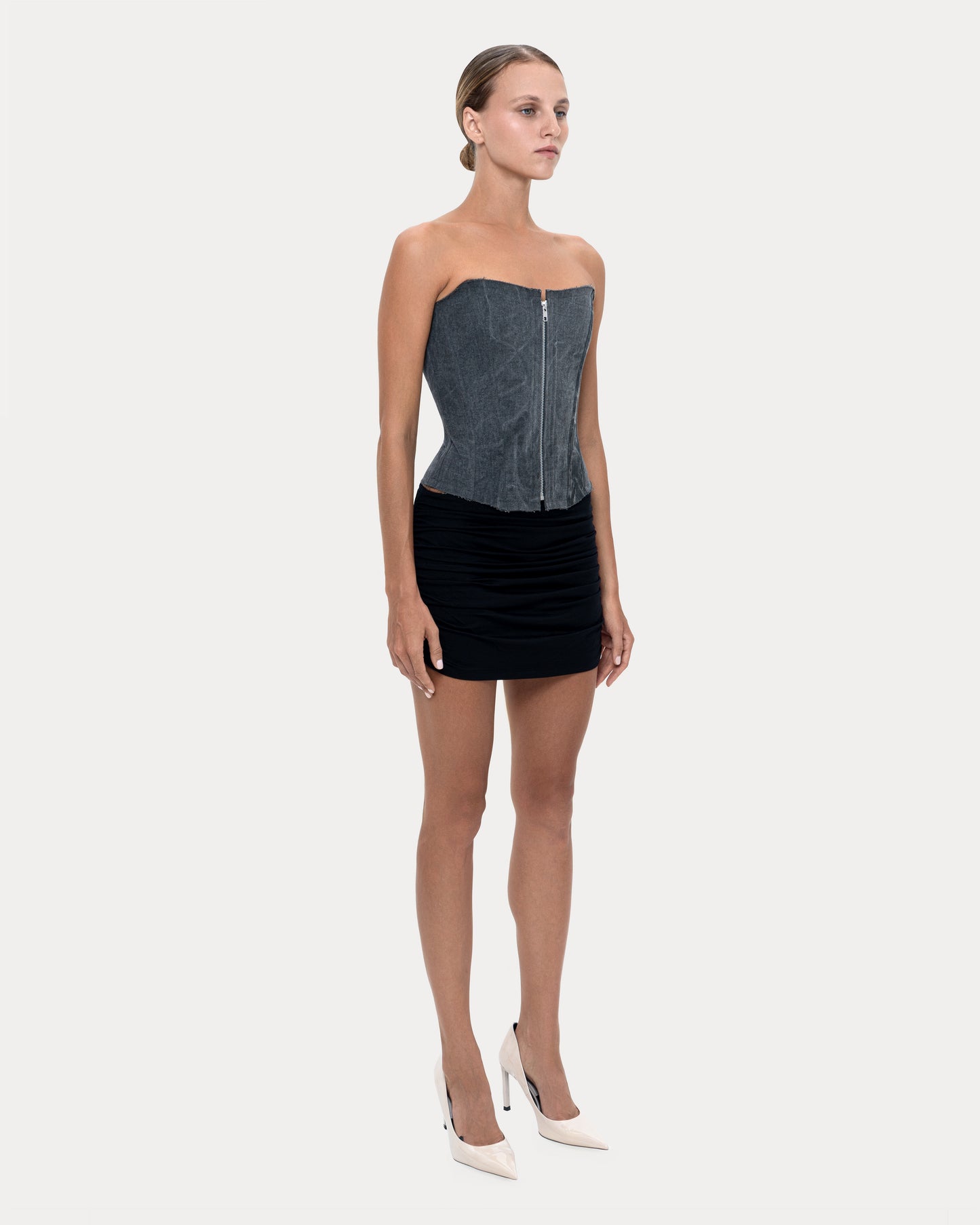 Corset "Long Slim" grey