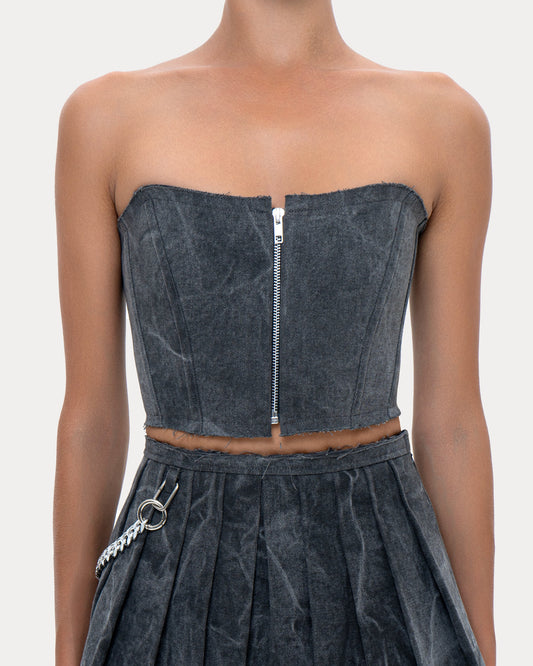 Corset "Short" grey