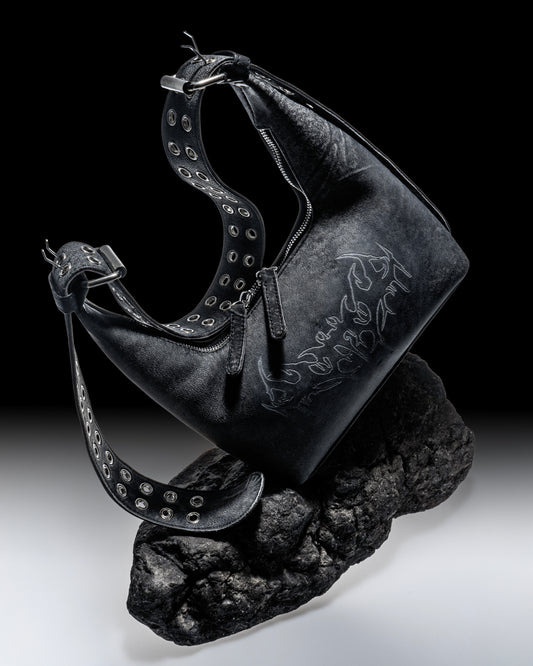 Bag "Trible" grey leather